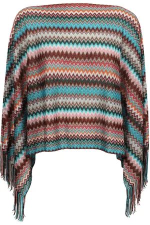 Missoni Jakke, Dame, Flerfarvet, ONE SIZE, Viskose Poncho i Elegant Design