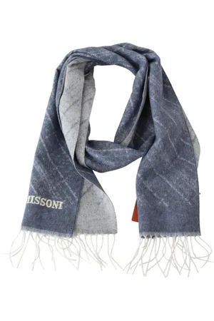 Missoni Tilbehør, Herre, Flerfarvet, ONE SIZE, Kashmir Tørklæde med Mønster og Logo