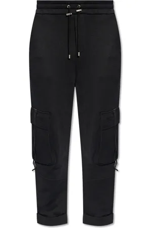Balmain Bukser, Herre, Sort, 3XL, Bomuld, Sweatpants med Logo