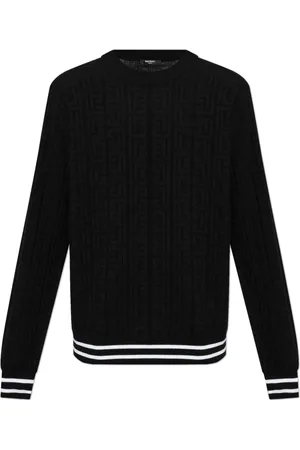 Balmain Strik, Herre, Sort, 2XL, Uld, Uldtrøje