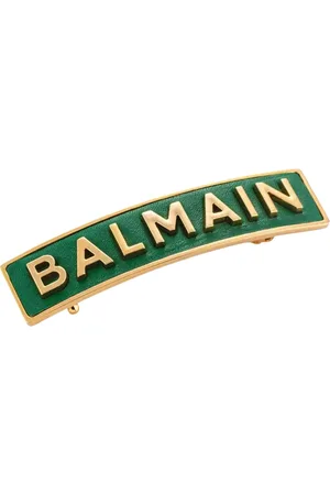 Balmain Tilbehør, unisex, Grøn, ONE SIZE, Uld, Elegant Grøn Hårklip