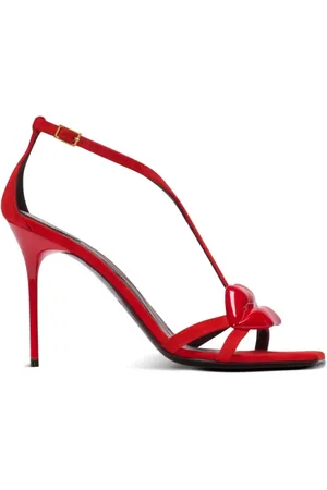 Balmain Sko, Dame, Rød, 37 EU, Røde Stiletto Hæl Sandaler