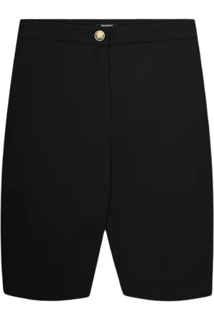 Balmain Shorts, Herre, Sort, 4XS, Bomuld, Sort cyklist Bermuda shorts