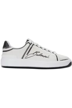 Balmain Sko, Dame, Hvid, 37 EU, Læder, B-Court Sneakers