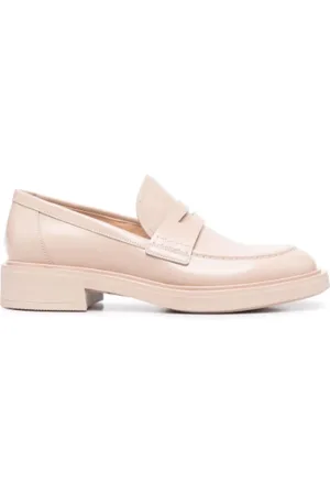 Gianvito Rossi Sko, Dame, , 38 1/2 EU, Læder, Læder Loafers med Tyk Sål