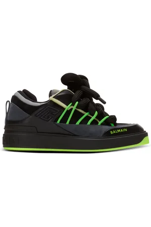 Balmain Sko, Herre, Sort, 44 EU, Læder, B-Court Puffy Skate Trainers