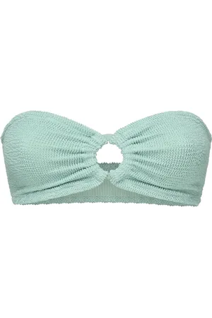 MC2 SAINT BARTH Badetøj, Dame, Grøn, M, Uld, Salviegrøn Bandeau Top med Front Ring