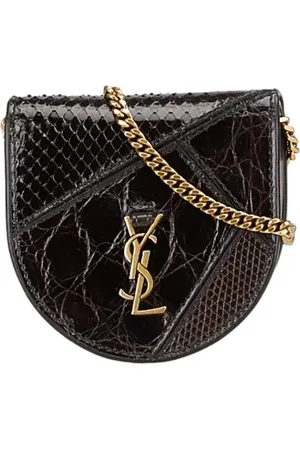 Saint Laurent Pre-owned, Dame, Brun, ONE SIZE, Uld, Pre-owned Laeder skuldertasker