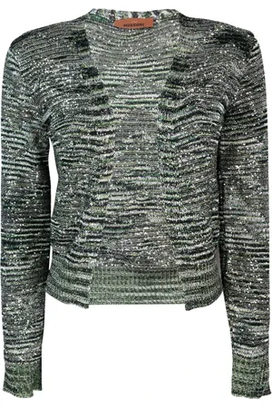 Missoni Strik, Dame, Flerfarvet, XS, Polyester, Paillet Mørkegrøn Sweater
