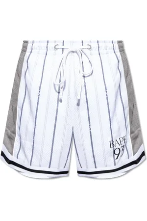 A Bathing Ape Shorts, Herre, Hvid, M, Uld, Logo print shorts