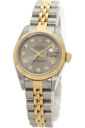 Rolex Pre-owned, Dame, Grå, ONE SIZE, Uld, Pre-owned Farvet Guld watches