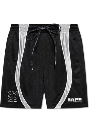 A Bathing Ape Shorts, Herre, Sort, L, Polyester, Shorts med trykt logo
