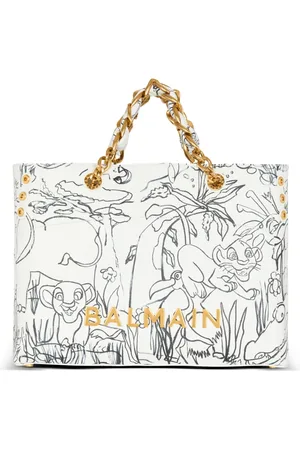 Balmain Taske, Dame, Hvid, ONE SIZE, Uld, Disney x : The Lion King - Sac Cabas 1945 Soft imprim� Enfant Pr�coce
