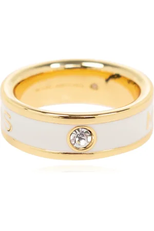 Marc Jacobs Tilbehør, Dame, Hvid, 46 MM, Ring med logo