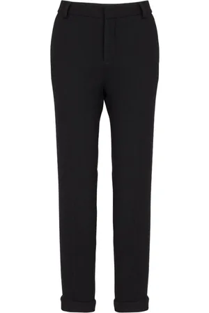 Balmain Bukser, Dame, Sort, S, Sort Højtaljede Tapered-Benbukser