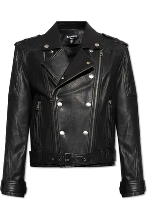 Balmain Jakke, Herre, Sort, M, Læder, Læderjakke