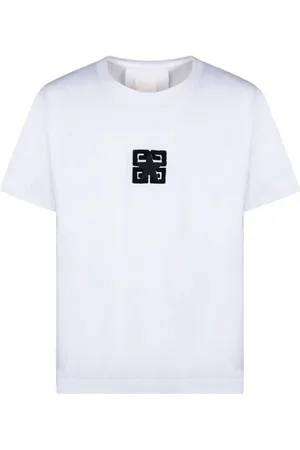 Givenchy Top, Herre, Hvid, M, Bomuld, Klassisk Hvid T-shirt med Ikonisk Logo