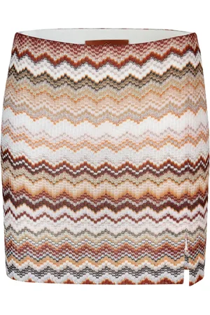 Missoni Nederdel, Dame, Flerfarvet, XS, Polyester, Zig Zag Metallic Nederdel