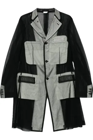 Comme des Garçons Frakke, Herre, Sort, M, Uld, Uldblandet enkeltknapfrakke