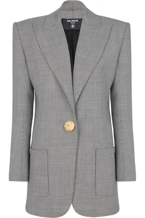 Balmain Jakke, Dame, Sort, L, Uld, 1-knaps Uldjakke