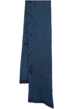 Missoni Tilbehør, Dame, Blå, ONE SIZE, Uld, Blåt Tørklæde - 190cm x 55cm