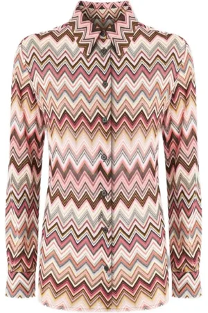 Missoni Bluser & Skjorter, Dame, Flerfarvet, XS, Farverig langærmet skjorte
