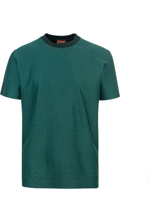 Missoni Top, Herre, Grøn, S, Bomuld, Grøn Zig Zag Bomuld T-shirt