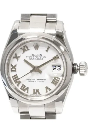 Rolex Pre-owned, Dame, Hvid, ONE SIZE, Tyl, Pre-owned Metal watches