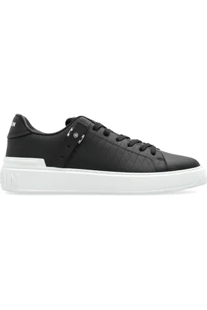 Balmain Sko, Herre, Sort, 45 EU, Læder, Sneakers B-Court B-Buzz