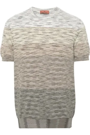 Missoni Top, Herre, Flerfarvet, S, Bomuld, Stribet bomuld T-shirts og Polos