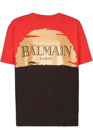 Balmain Top, Herre, Flerfarvet, XL, Bomuld, Disney x The Lion King - T-shirt med solnedgangsmotiv