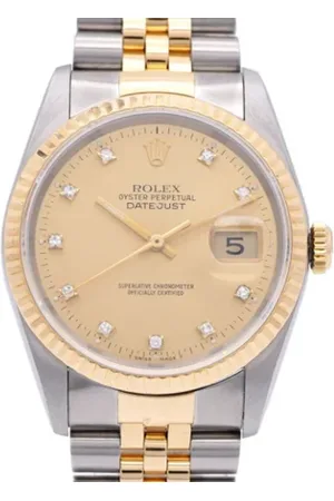 Rolex Pre-owned, Herre, Gul, ONE SIZE, Uld, Pre-owned Rustfrit stal watches