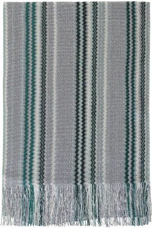 Missoni Tilbehør, Dame, Flerfarvet, ONE SIZE, Bomuld, Zig Zag Frynset Tørklæde
