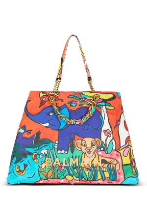 Balmain Taske, Dame, Flerfarvet, ONE SIZE, Bomuld, Disney x : The Lion King - Sac Cabas 1945 Soft XXL imprim� Enfant Pr�coce