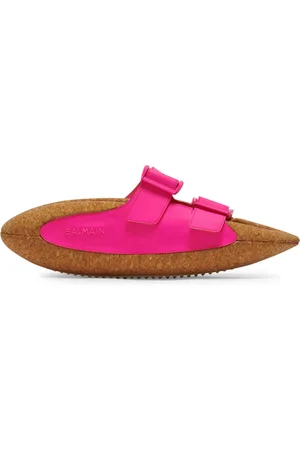 Balmain Sko, Dame, Lyserød, 38 EU, Læder, Lædermuler af gummi og kork