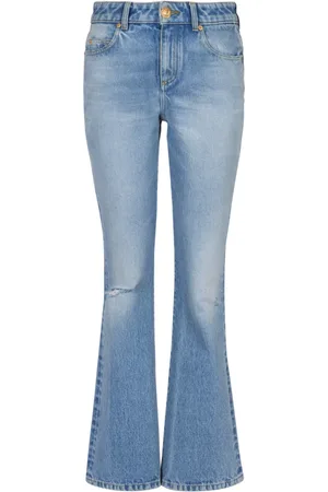 Balmain Jeans, Dame, Blå, S, Denim, Flarede denim jeans