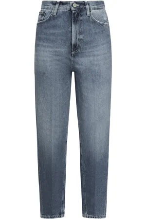Dondup Jeans, Dame, Blå, W30, Blå High Waist Jeans med Lommer