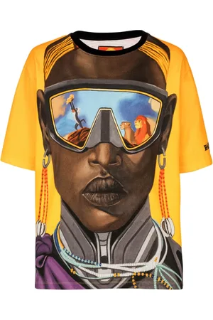 Balmain Top, Herre, Flerfarvet, M, Bomuld, Disney x : The Lion King - T-shirt med stort tryk Nika Mtwana