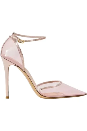Gianvito Rossi Sko, Dame, Lyserød, 37 1/2 EU, Læder, Crystal Sabin Stiletter