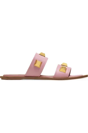 Balmain Sko, Dame, Lyserød, 36 EU, Læder, Ana flade mules i glat læder
