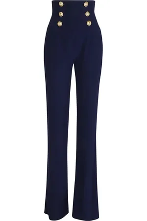 Balmain Bukser, Dame, Blå, S, Blå Bukser til Kvinder Aw24