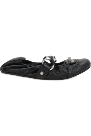 Balenciaga Sko, Dame, Sort, 38 EU, Læder, Sorte Læder Ballerina Sko