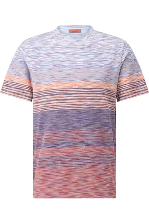 Missoni Top, Herre, Flerfarvet, M, Stribet Farverig T-shirt