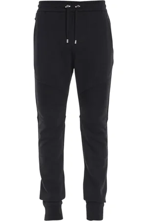 Balmain Bukser, Herre, Sort, S, Bomuld, Logo Printede Joggingbukser