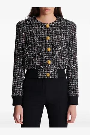 Balmain Jakke, Dame, Sort, M, Farverig Kombineret Bomberjakke
