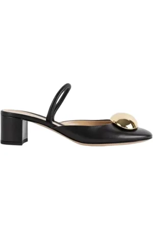 Gianvito Rossi Sko, Dame, Sort, 38 EU, Læder, Sort læder bagrem pumper