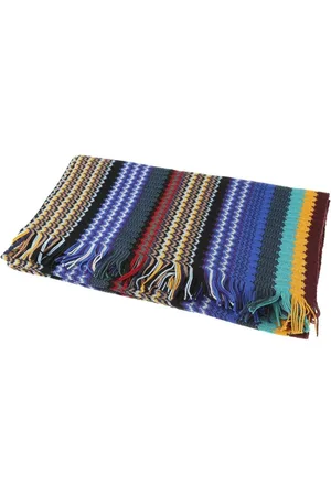 Missoni Tilbehør, Dame, Flerfarvet, ONE SIZE, Uld, Geometrisk Multifarvet Uldtørklæde