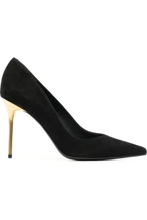Balmain Sko, Dame, Sort, 37 EU, Suede, Sort Ruby-Suede Lukkede Høje Hæle