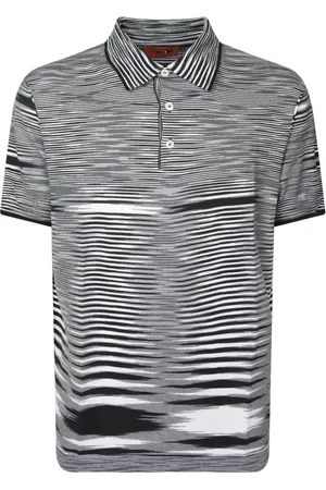 Missoni Top, Herre, Sort, 2XL, Bomuld, Sort Stribet T-Shirt