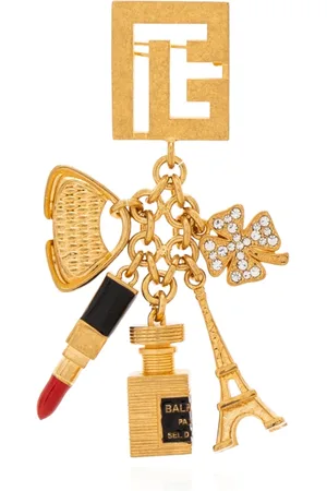 Balmain Tilbehør, Dame, Gul, ONE SIZE, Broche med charms